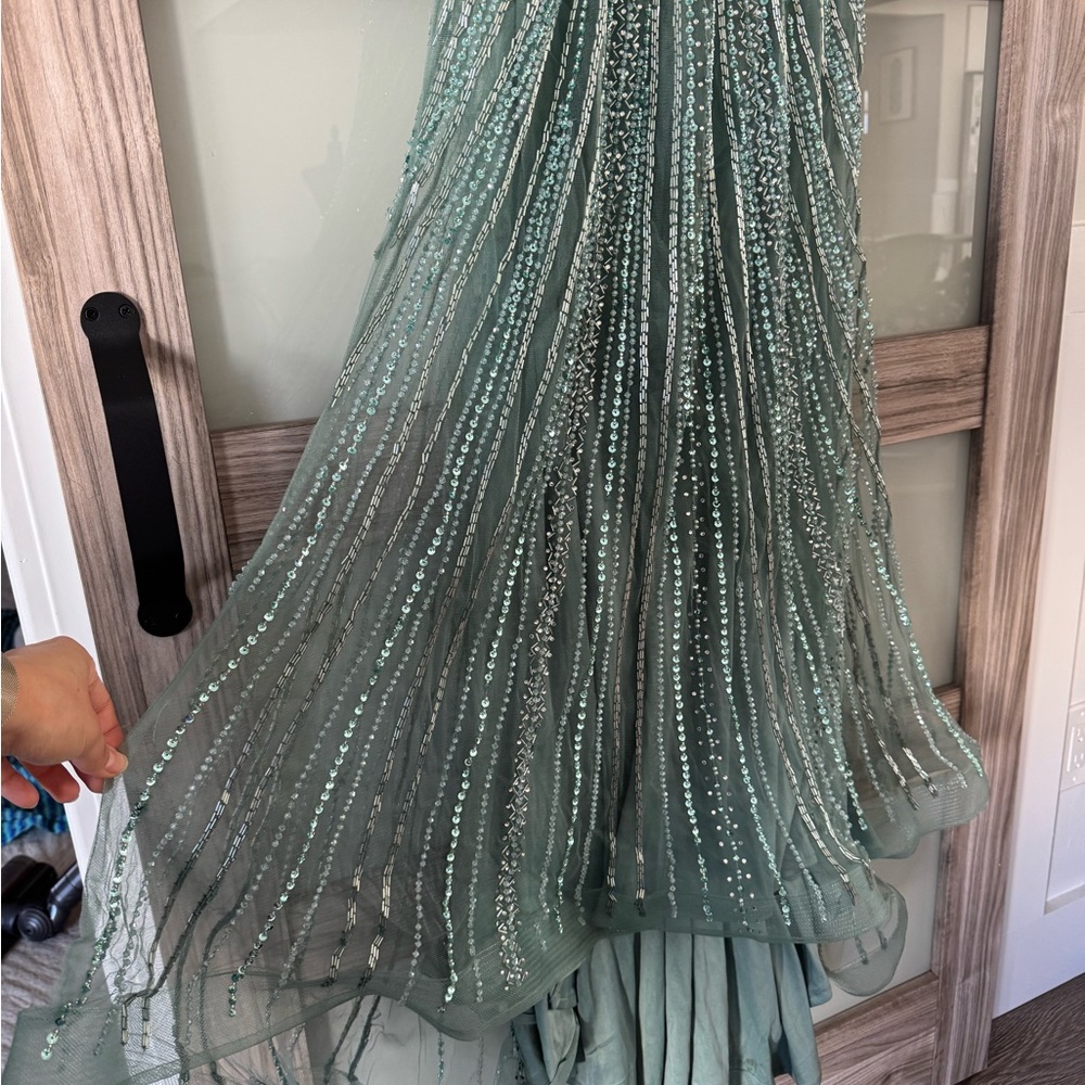 Beautiful Dubai turquoise/blue dress size 10 - Picture 9 of 12